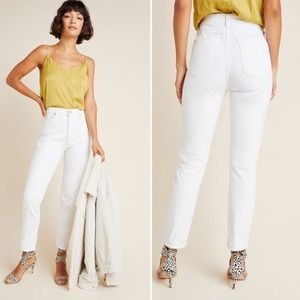 AGOLDE Nico High Rise Slim Fit Radiate White Denim Jeans Size 32